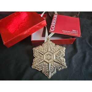 2011 Gorham Sterling Silver Snowflake Christmas Ornament Rare